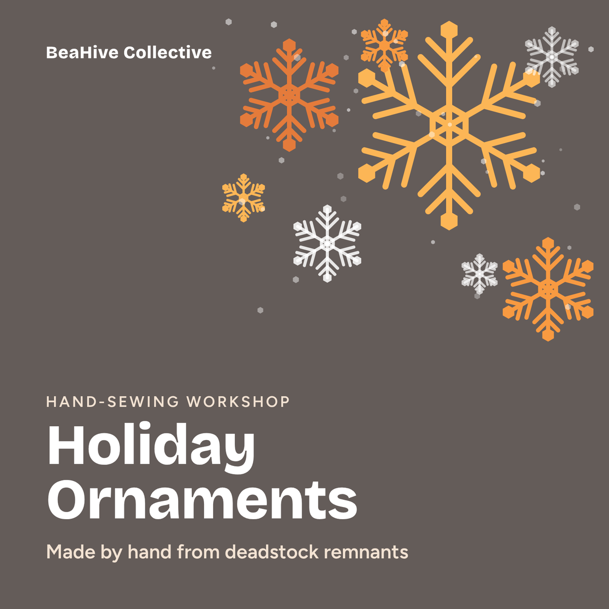Holiday Ornament Hand-Sewing Workshop