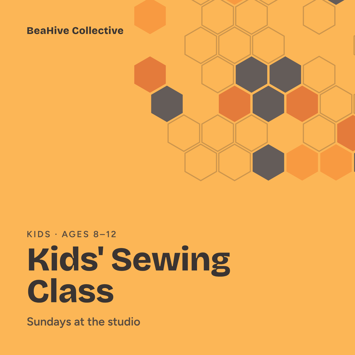 Kids' Sewing Class (Ages 8–12)